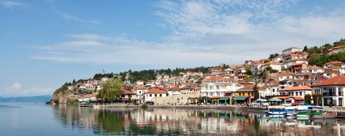 Ohrid Old Town beside the lake